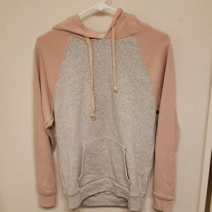 American eagle pink and grey hoodie